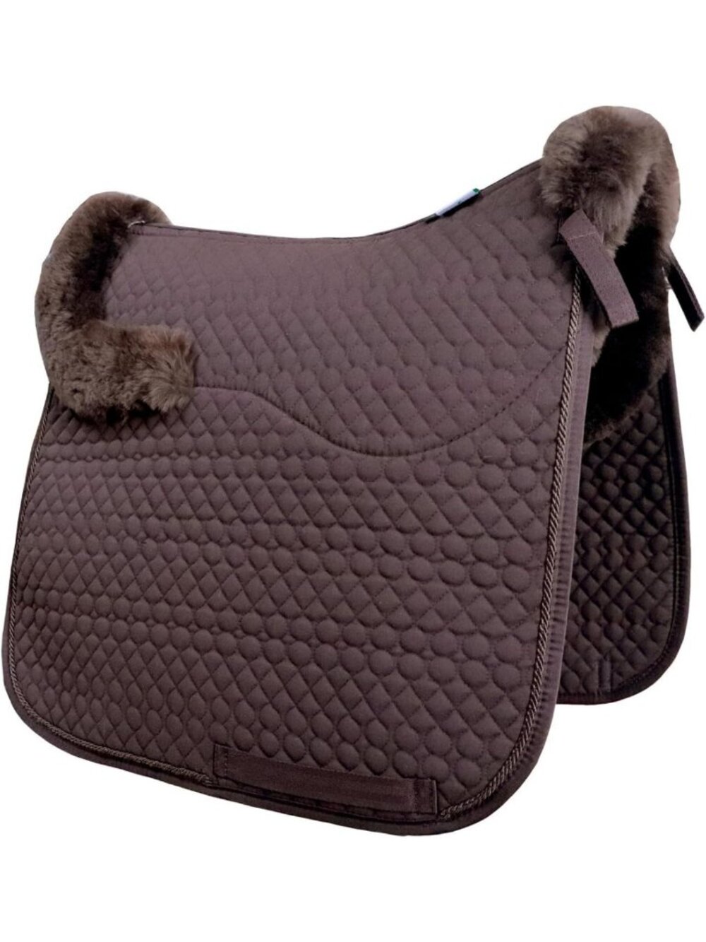 Comfortable English Saddle Pad with Sheepskin Trim & Wool Fleece Lining
